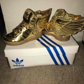 Jeremy Scott Gold Winged Sneakers