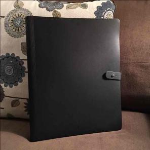 PRAT Paris 143 Blk Leather Portfolio