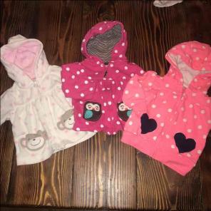 Girls Carters hoodies 6m