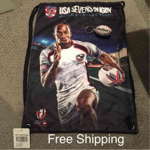 Rugby USA 7's Bag w/ Rugby Ball Keychain