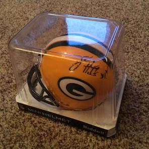 Hand-Signed Brett Hundley Mini Helmet