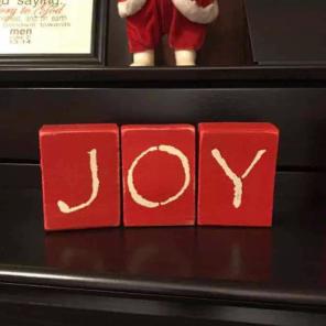 Joy Handmade Christmas Wood Blocks