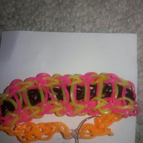 Rainbow loom bracelet.