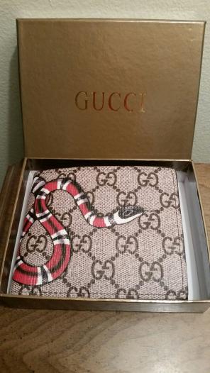 Gucci snake men's wallet