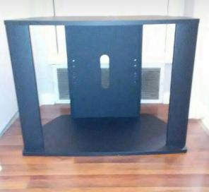 Black TV stand