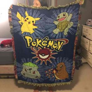 Vintage Pokemon throw blanket