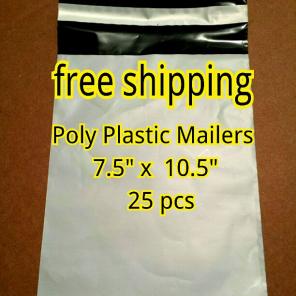 25 NEW bag 7.5"x10.5" PolyPlasticMailers