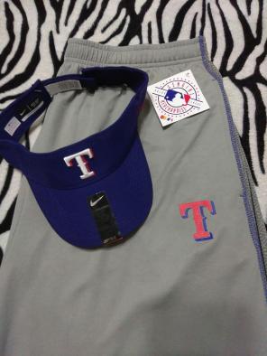TEXAS RANGERS BUNDLE NIKE VISOR & BOTTOM