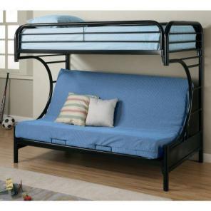 Black Metal Futon Bunk Bed