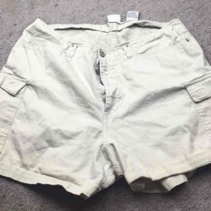 Tan cargo women's shorts