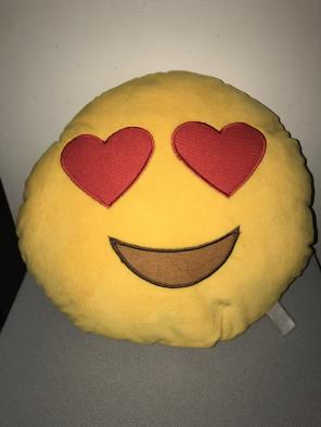 Heart Eyes Emoji Pillow