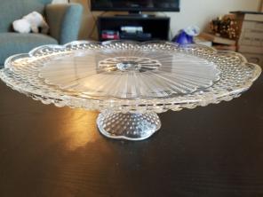 Bubbled Glass Cake Stand