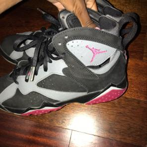 Girls Air Jordan Retro 7 "fuschia Red"