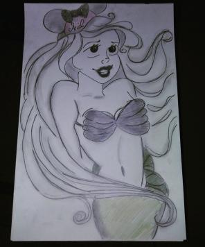 Ariel sketch 11×14 (free ship & color)