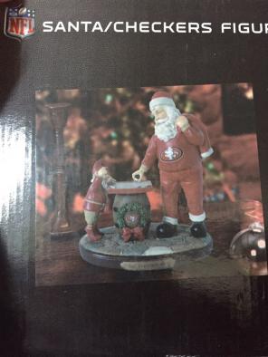 NFL Santa Checkers Figurine 49ers SF