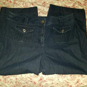 Talbots Wide Leg Crop Jeans Sz 14/16