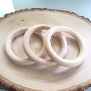 3 Piece 3" Wooden Teething Rings