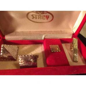 Vintage cufflinks, Tie clip & Tie tack.