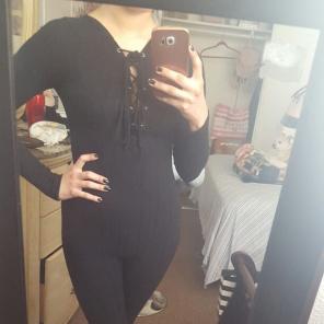Forever 21 jumpsuit skinny open front