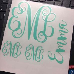 Monogram decal set