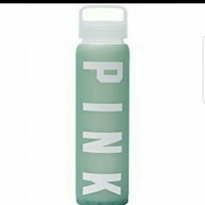 VS PINK GLASS WATER BOTTLE