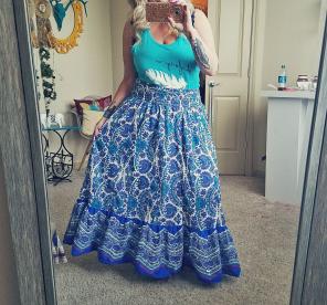 Plus size broom skirt