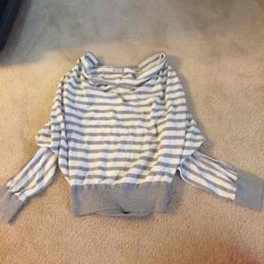Converse striped off shoulder sweater