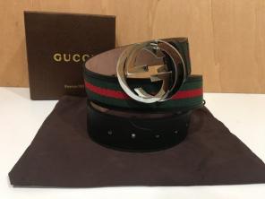 Authentic Men Gucci Belt Black Green Red