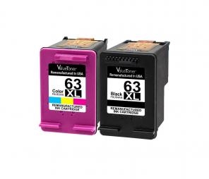 2 Pack Ink Cartridge Combo for HP 63 XL
