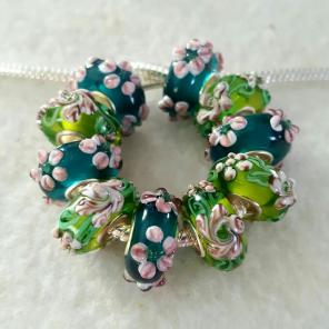 10pcs murano charms beads spacer