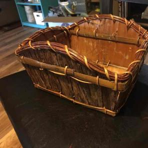 Vintage bark basket
