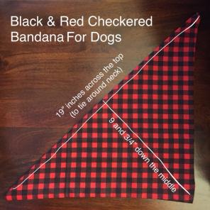 Black & Red Checkered Dog Bandana