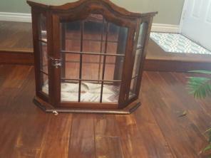 Glass storage cabinet