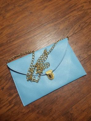 Faux leather clutch envelope purse
