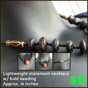 Lightweight, bold statement necklace