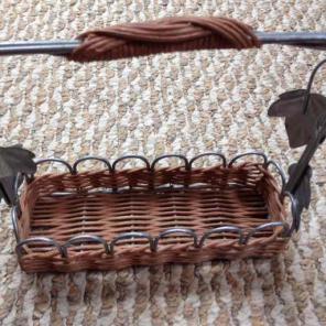 Antique / Vintage Wicked & Metal Holder