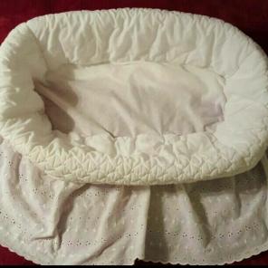RARE Vintage bassinet half skirt & liner
