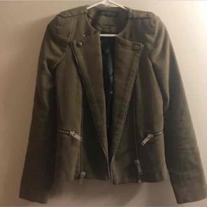 Zara woman military green jacket