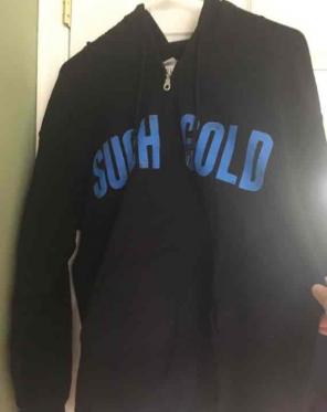 Such Gold zip up hoodie