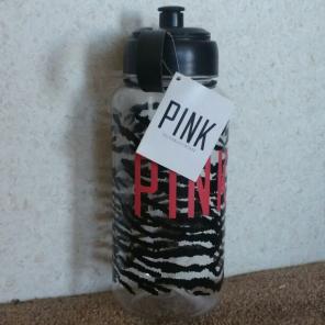 Pink Victorias Secret Zebra Waterbottle