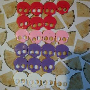 Kawaii Flatback Cabochon Skulls Lot