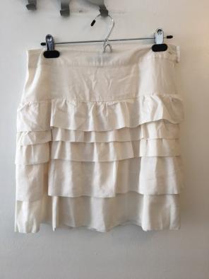 Off White Classy Silk Tiered Skirt