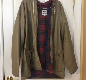 Plaid Tan Rain Jacket