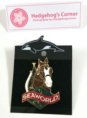 Vintage Sea World Clydesdale Horse Pin