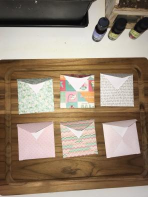 6 Handmade 3 X 3 Envelopes With Notecard