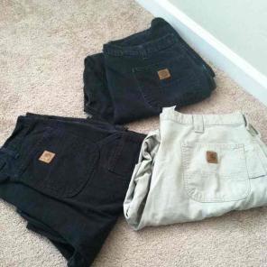 Mens Lot of 3 Carrhart Pants