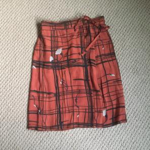 Orange Wrap Skirt