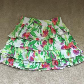 Aeropostale Floral Ruffle Mini Skirt