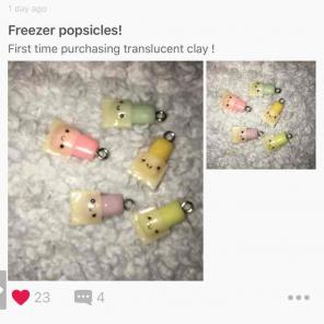 1 PolymerClay kawaii freezer popsicles