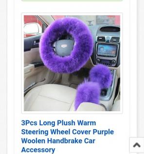 Fluffy plush steering wheel cover